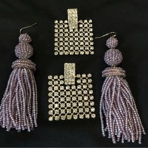 High Fashion Earring’s (rhinestones & beaded)2pair 1 Price!!!